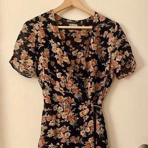 Reformation Floral Wrap Dress